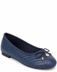 Spot on - Quilted Bow Detail Ballet Pumps - Lyst