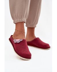 Love Lace - Felt Home Slippers Wide Covered Toe With Natural Insole - Lyst