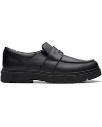 Clarks - Lorcam Craft Youth Leather Loafers, School Shoes - Lyst