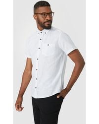MAINE - Textured Mini Leaf Print Shirt - Lyst