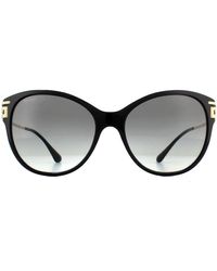 Versace - Cat Eye Black Grey Gradient Sunglasses - Lyst