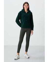 TOMMY LIFE - Oversized Plush Half-Zip Hooded Sweatshirt - Lyst