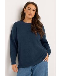 Yours - Crew Neck Knitted Jumper - Lyst