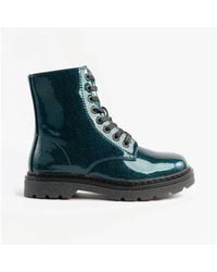 Heavenly Feet - Justina2 Glitter Glitter Lace Up Ankle Ankle Boots - Lyst