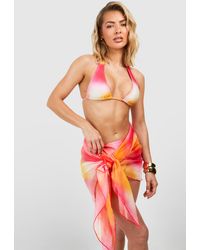 Boohoo - Ombre Tie Knot Beach Sarong - Lyst