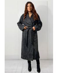Cutie London - Oversized Wrap Coat With Tie Belt - Lyst