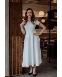 Love Lace - Short Sleeve Maxi Dress With Zip - Lyst