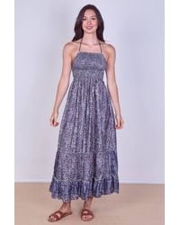 ELAINA FASHION - Boho Paisley Halterneck Maxi Dress - Lyst