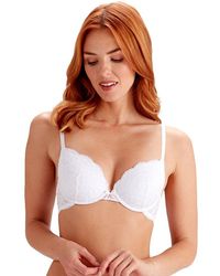 Pretty Polly - Amy Lace Non-push Up Plunge Bra - Lyst