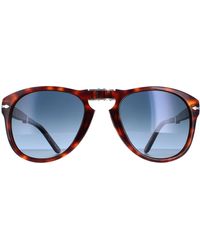 Persol - Aviator Brown Havana Blue Gradient Polarized Sunglasses - Lyst