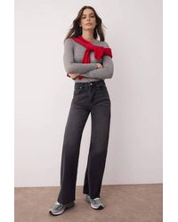 WOVCOR - High Waist Comfort Palazzo Wide Leg Jeans - Lyst