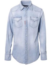 DSquared² - Long Sleeve Collared Shirts - Lyst