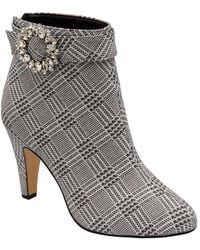 Lotus - Check-Print 'Adele' Heeled Ankle Boots - Lyst
