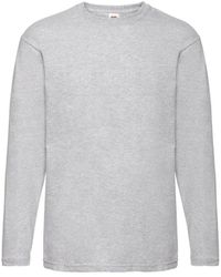 Fruit Of The Loom - Valueweight Heather Long-sleeved T-shirt - Lyst