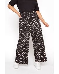 Yours - Wide Leg Pull On Trousers - Lyst