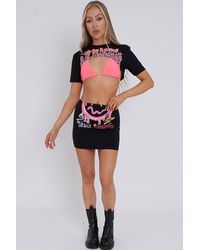 Stylewise - Graphic Print Crop Top - Lyst