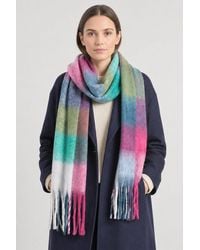 SARTA - Allie Heavyweight Scarf Multi Checked Colourblock - Lyst