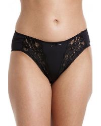 CAMILLE - Three Pack High Leg Floral Lace Panel Briefs - Lyst