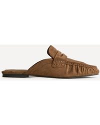 Linzi - Journal Ruched Square Toe Mules - Lyst