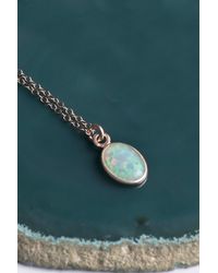 Otis Jaxon London - Welo Opal Sterling October Birthstone Necklace - Lyst