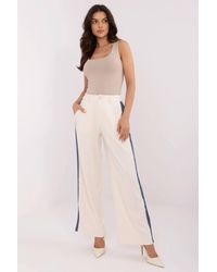 Love Lace - Elastic High Waist Wide Leg Casual Pants - Lyst