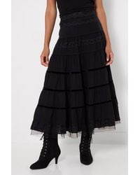 Joe Browns - Lace Tiered Maxi Skirt With Tulle Underlayer - Lyst