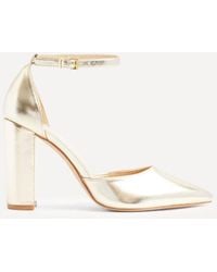 Linzi - Mara Faux Leather Block Heeled Court Shoe - Lyst