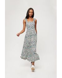 Dorothy Perkins - Purple Ditsy Floral Strappy Tiered Maxi - Lyst