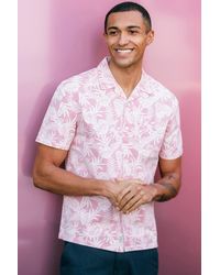Tokyo Laundry - Cotton Short Sleeve Button-Up Tropical Print Shirt - Lyst