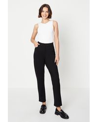 Oasis - Ponte Front Seam Detail Metal Trim Tapered Trouser - Lyst