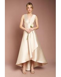 Coast - Honoured Sleeveless Plunge Waterfall Twill Maxi Bridesmaid Dress - Lyst