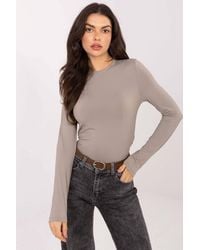 Love Lace - Fitted Long Sleeve Blouse Round Neck - Lyst