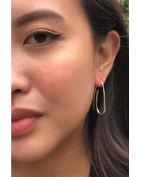 Otis Jaxon London - Oval Paperclip Sterling Drop Earrings - Lyst