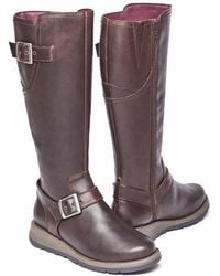 Moshulu - 'Stargazer' Long Leather Wedge Boots - Lyst