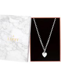 Lipsy - Silver Heart Charm Necklace - Gift Boxed - Lyst
