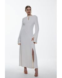 Karen Millen - Tall Long Sleeve Column Maxi Dress - Lyst