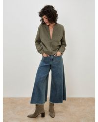 Apricot - Lightweight Denim Bomber Jacket - Lyst