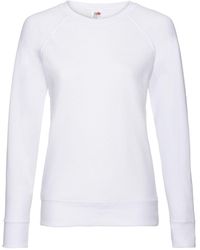 Fruit Of The Loom - Lightweight Lady Fit Raglan Sweatshirt - Lyst