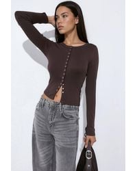 Hiccup - Knit Top With Full Front Snap Buttons - Lyst