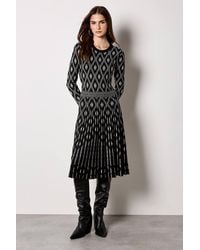Apricot - Diamond Knitted Midi Dress - Lyst