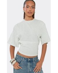 EGO - Short Sleeve Crew Neck Polka Dot T-Shirt - Lyst