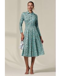 Jolie Moi - Long Sleeve Button Up Midi Dress - Lyst