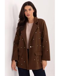 Love Lace - Italian Moda Embellished Blazer With Zircon Shine - Lyst