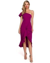 Love Lace - One Shoulder Sleeveless Dress With Zip - Lyst