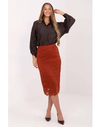 Love Lace - Elegant Lace Midi Skirt With Elastic Waist Style 221999 - Lyst