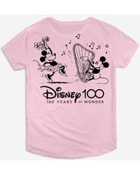 Disney - D100 100 Limited Edition 100th Anniversary Mickey & Minnie Mouse Dance Roll Sleeve T-shirt - Lyst