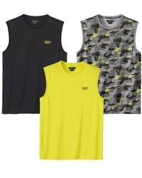 Atlas For Men - Camouflage Sports Vest Top (pack Of 3) - Lyst