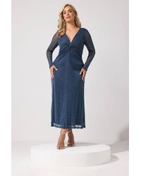 Yours - Metallic Knot Maxi Dress - Lyst