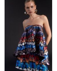 Coast - Julie Kuyath Butterfly Printed Cape Mini Dress - Lyst