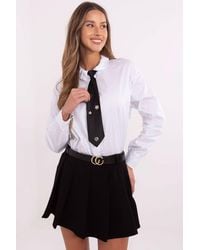 Love Lace - Casual Long Sleeve Shirt With Removable Tie - Lyst